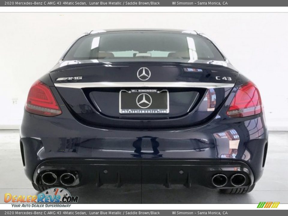 2020 Mercedes-Benz C AMG 43 4Matic Sedan Lunar Blue Metallic / Saddle Brown/Black Photo #3