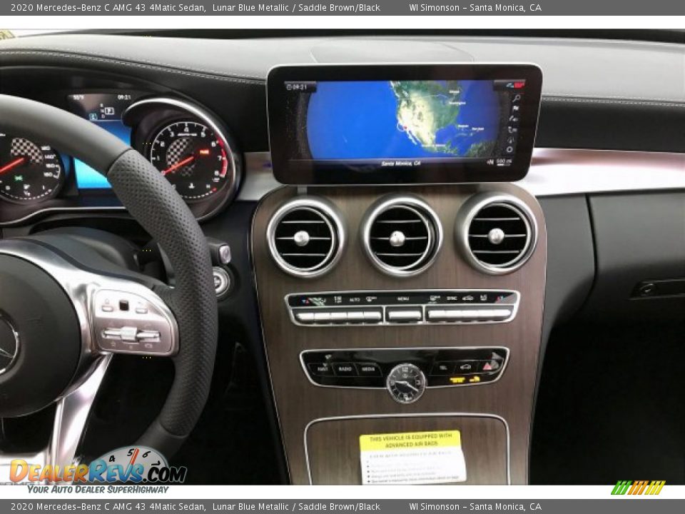 2020 Mercedes-Benz C AMG 43 4Matic Sedan Lunar Blue Metallic / Saddle Brown/Black Photo #5