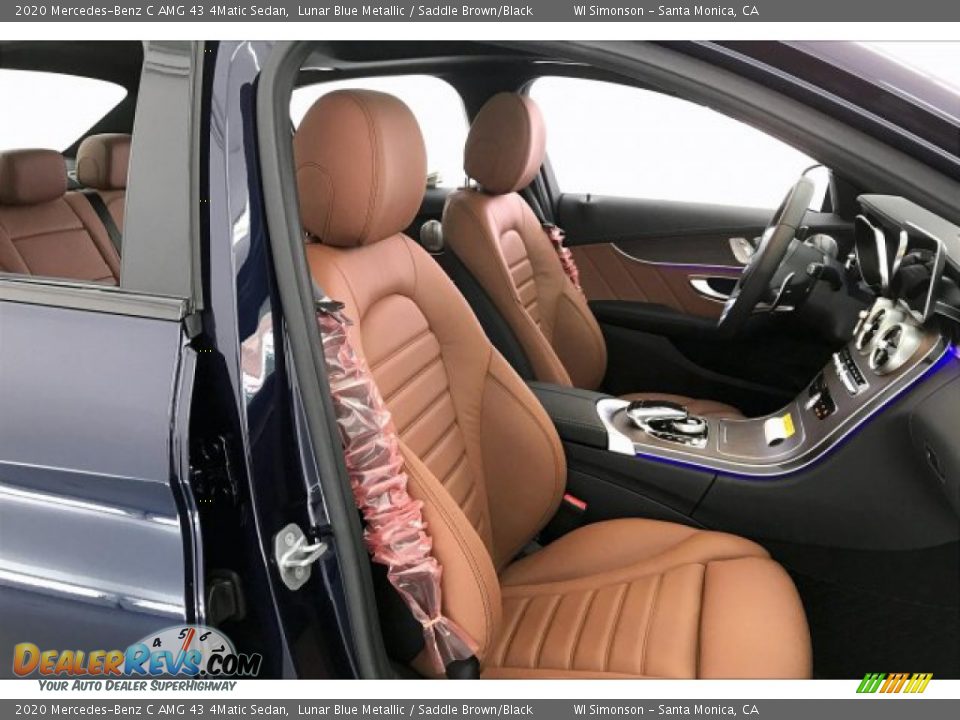 2020 Mercedes-Benz C AMG 43 4Matic Sedan Lunar Blue Metallic / Saddle Brown/Black Photo #6