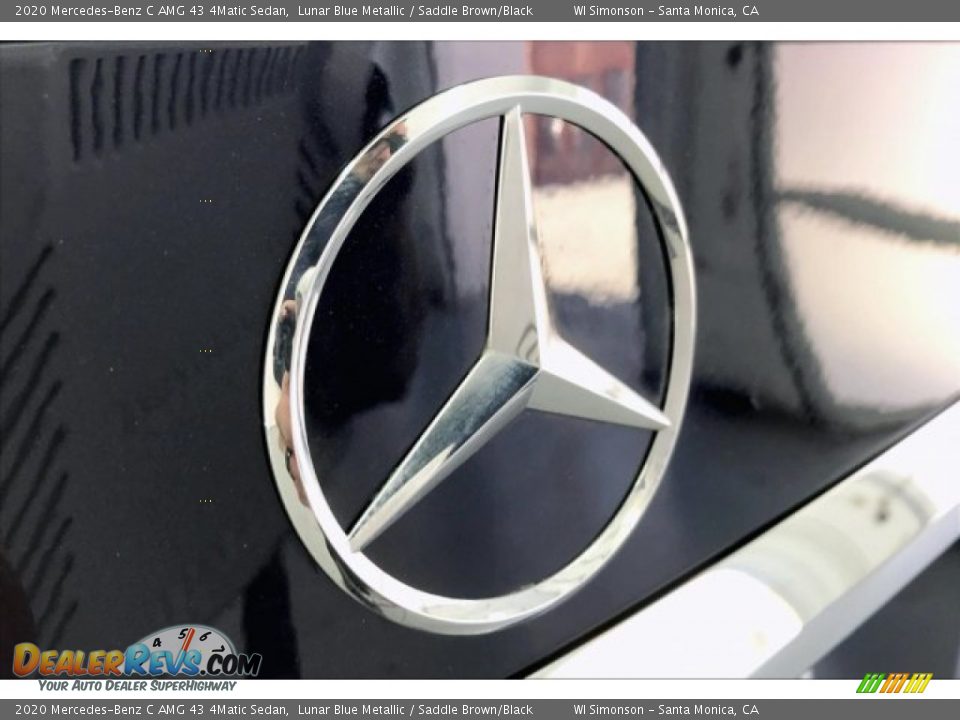 2020 Mercedes-Benz C AMG 43 4Matic Sedan Lunar Blue Metallic / Saddle Brown/Black Photo #7