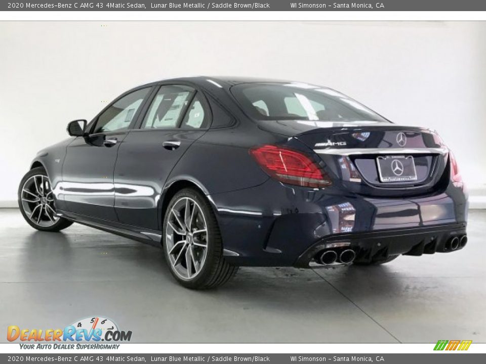 2020 Mercedes-Benz C AMG 43 4Matic Sedan Lunar Blue Metallic / Saddle Brown/Black Photo #10