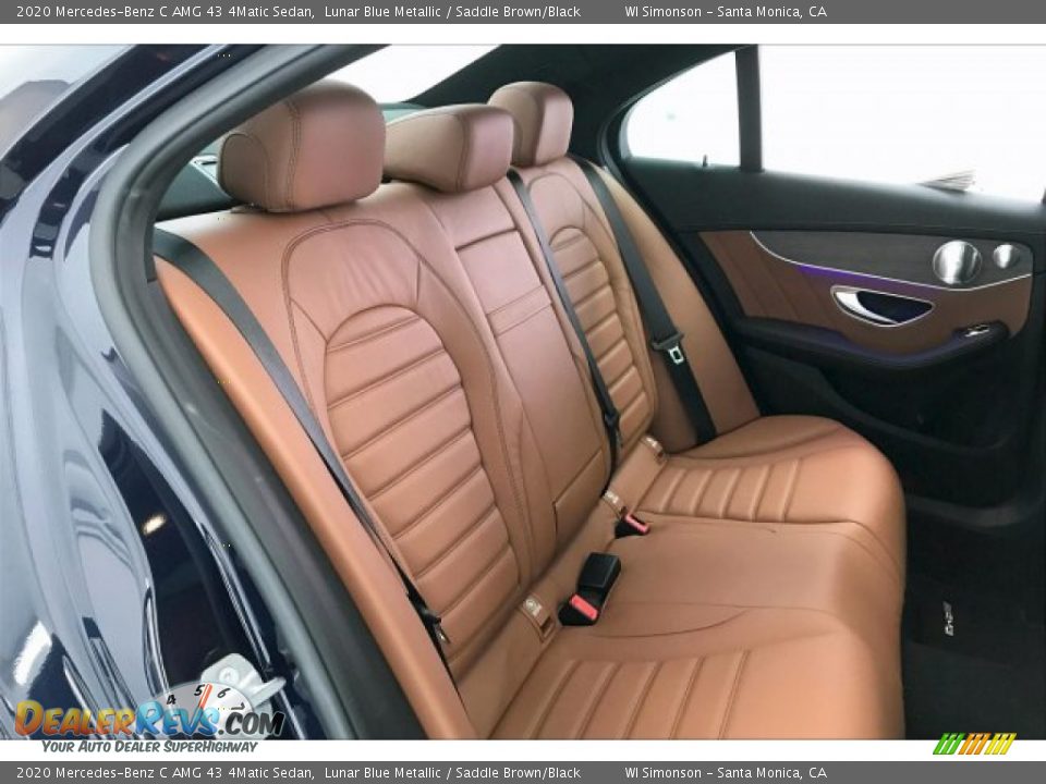 2020 Mercedes-Benz C AMG 43 4Matic Sedan Lunar Blue Metallic / Saddle Brown/Black Photo #13