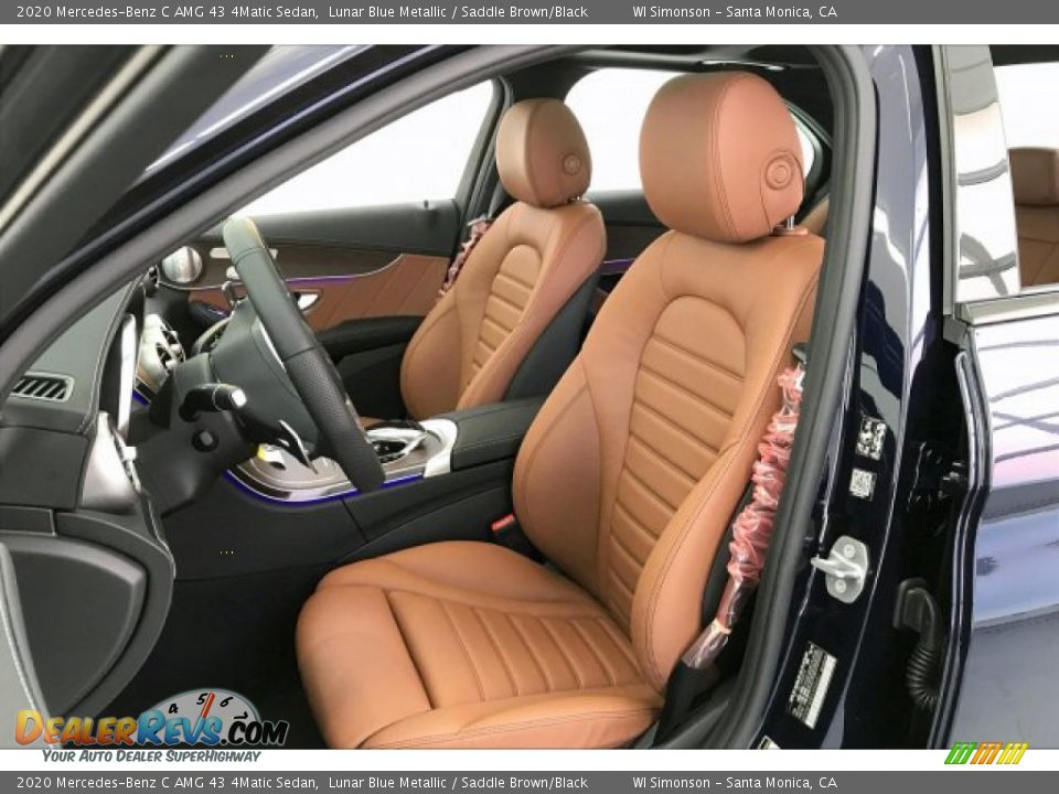 2020 Mercedes-Benz C AMG 43 4Matic Sedan Lunar Blue Metallic / Saddle Brown/Black Photo #14