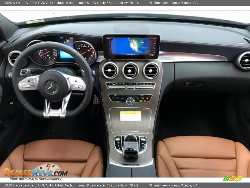 2020 Mercedes-Benz C AMG 43 4Matic Sedan Lunar Blue Metallic / Saddle Brown/Black Photo #17