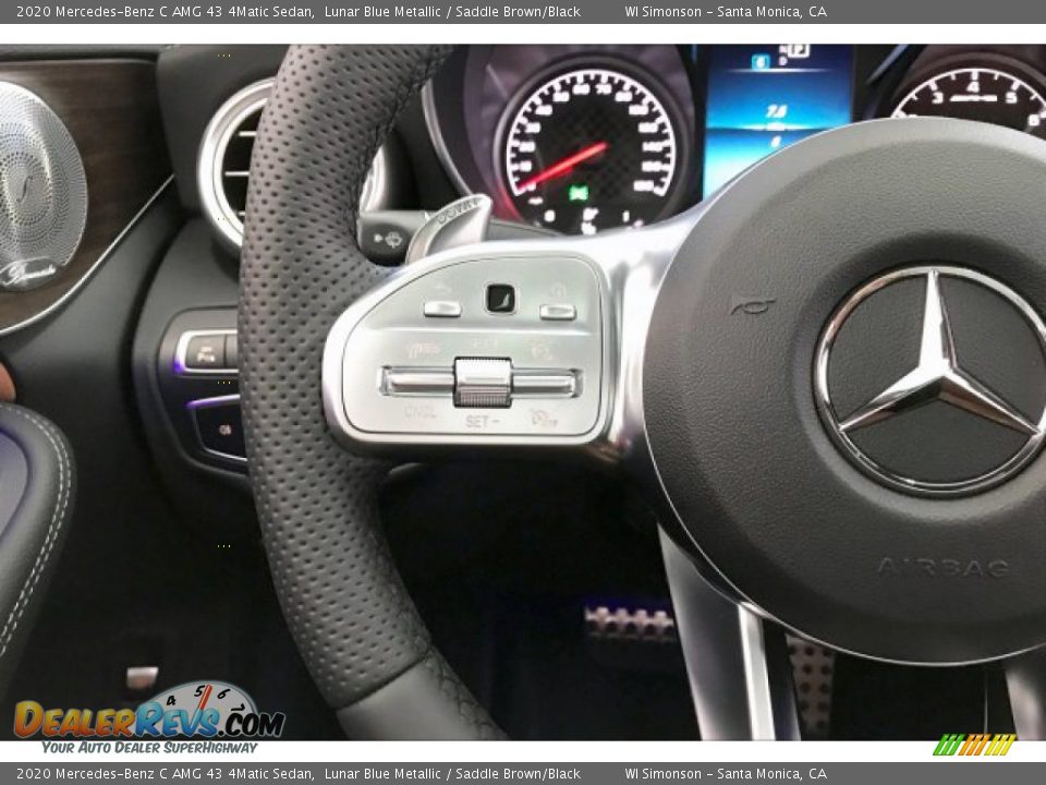 2020 Mercedes-Benz C AMG 43 4Matic Sedan Lunar Blue Metallic / Saddle Brown/Black Photo #18