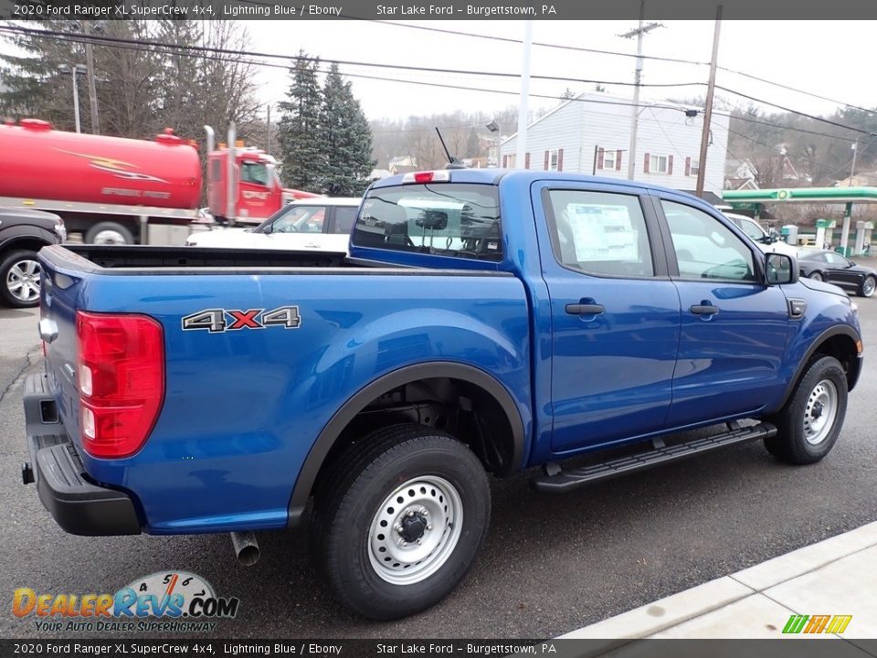 2020 Ford Ranger XL SuperCrew 4x4 Lightning Blue / Ebony Photo #5