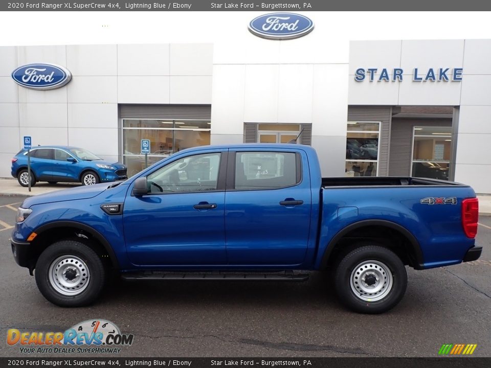 2020 Ford Ranger XL SuperCrew 4x4 Lightning Blue / Ebony Photo #8