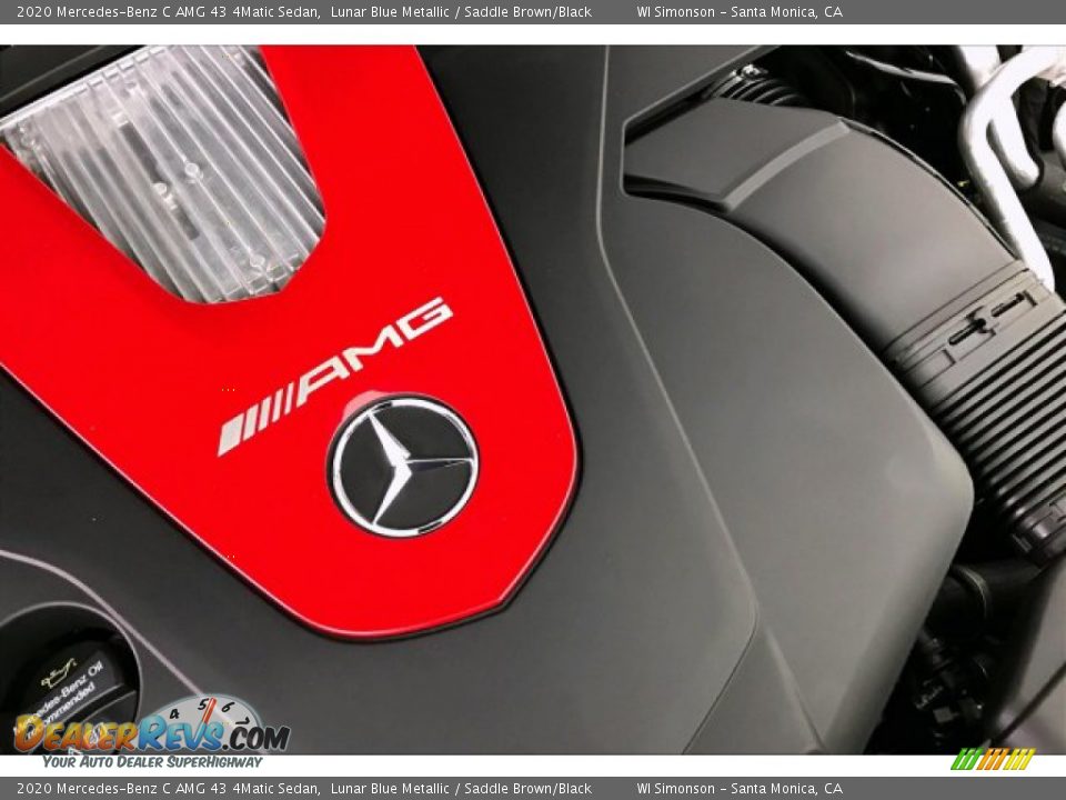 2020 Mercedes-Benz C AMG 43 4Matic Sedan Lunar Blue Metallic / Saddle Brown/Black Photo #31