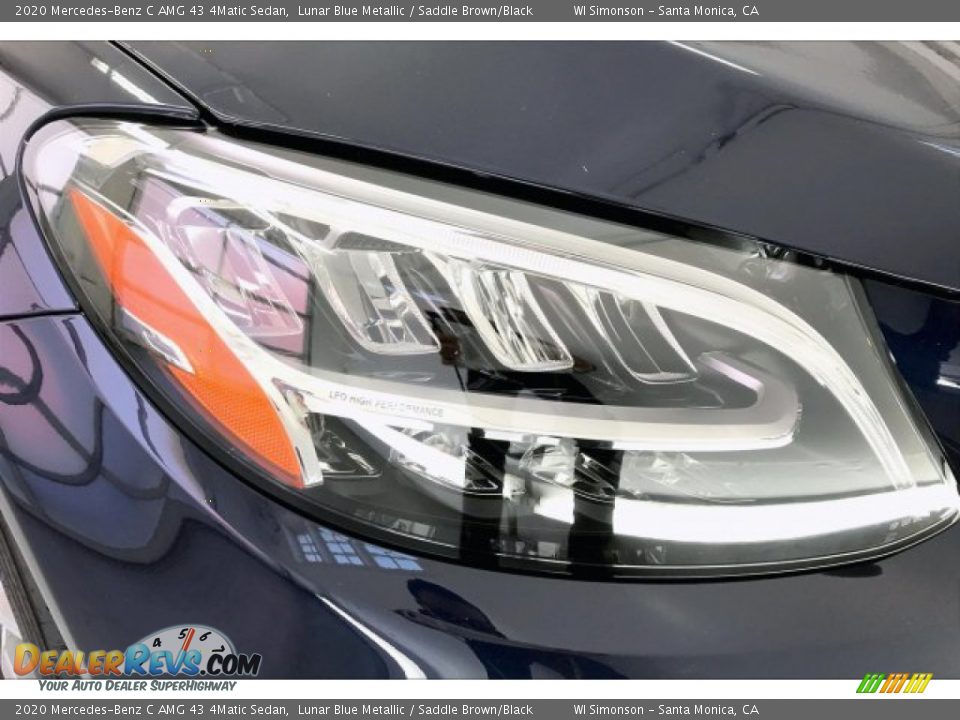 2020 Mercedes-Benz C AMG 43 4Matic Sedan Lunar Blue Metallic / Saddle Brown/Black Photo #32