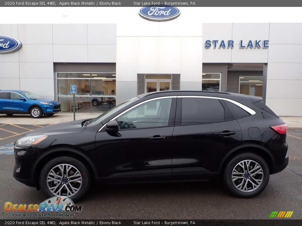 2020 Ford Escape SEL 4WD Agate Black Metallic / Ebony Black Photo #1