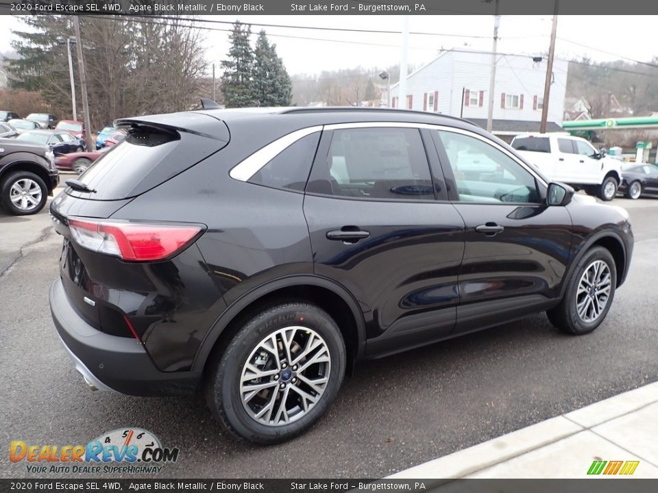 2020 Ford Escape SEL 4WD Agate Black Metallic / Ebony Black Photo #5