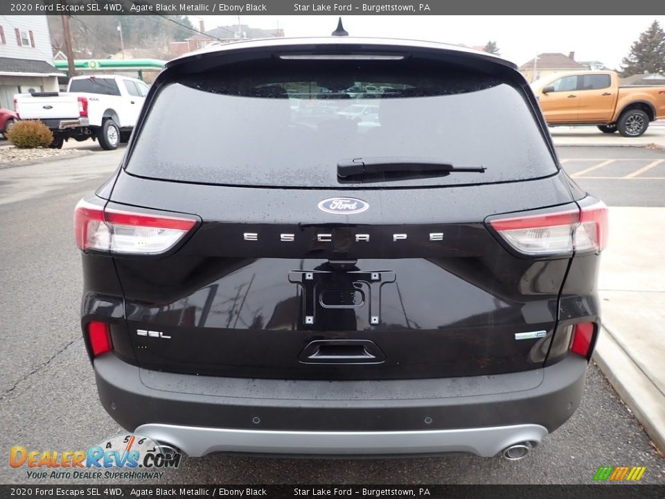 2020 Ford Escape SEL 4WD Agate Black Metallic / Ebony Black Photo #6