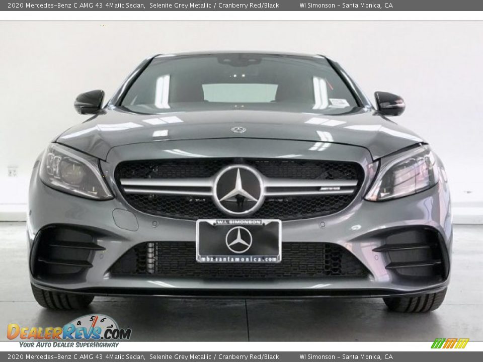 2020 Mercedes-Benz C AMG 43 4Matic Sedan Selenite Grey Metallic / Cranberry Red/Black Photo #2