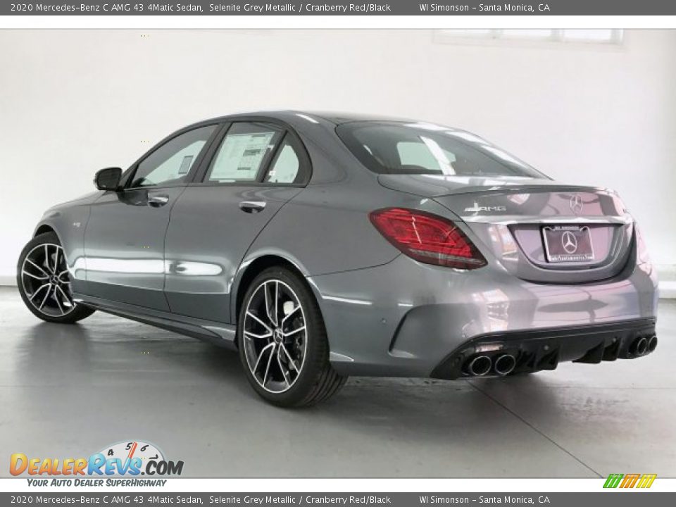 2020 Mercedes-Benz C AMG 43 4Matic Sedan Selenite Grey Metallic / Cranberry Red/Black Photo #10