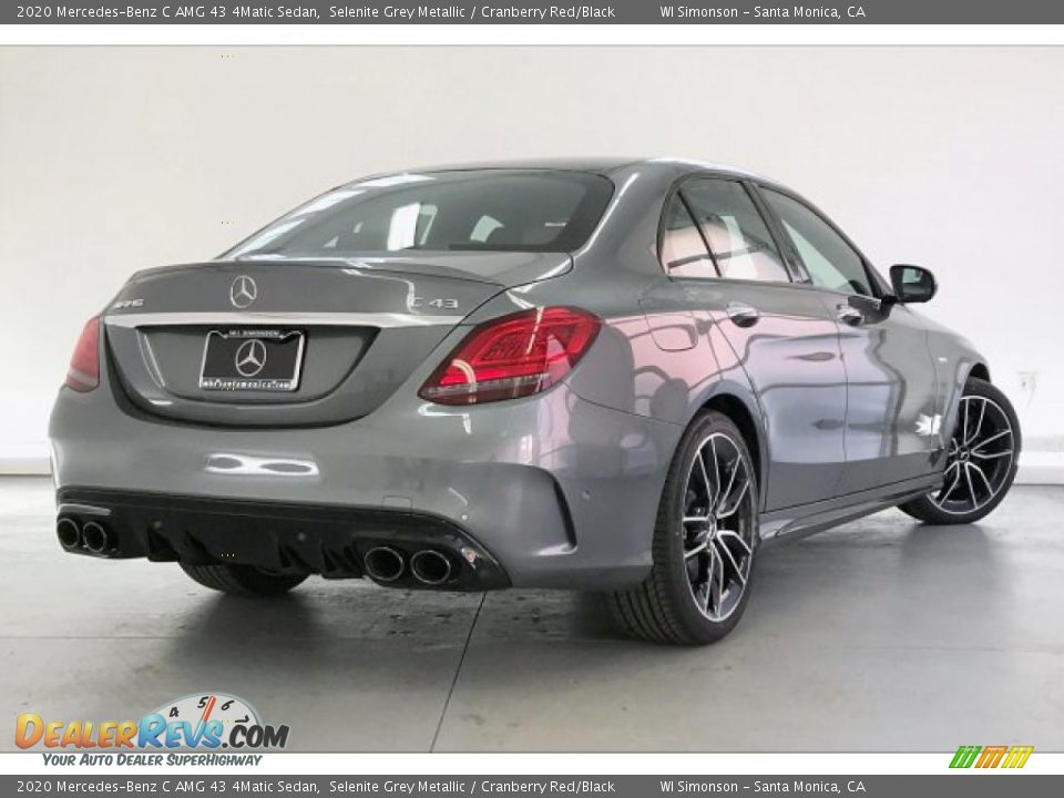 2020 Mercedes-Benz C AMG 43 4Matic Sedan Selenite Grey Metallic / Cranberry Red/Black Photo #16