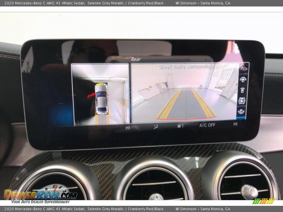 2020 Mercedes-Benz C AMG 43 4Matic Sedan Selenite Grey Metallic / Cranberry Red/Black Photo #21