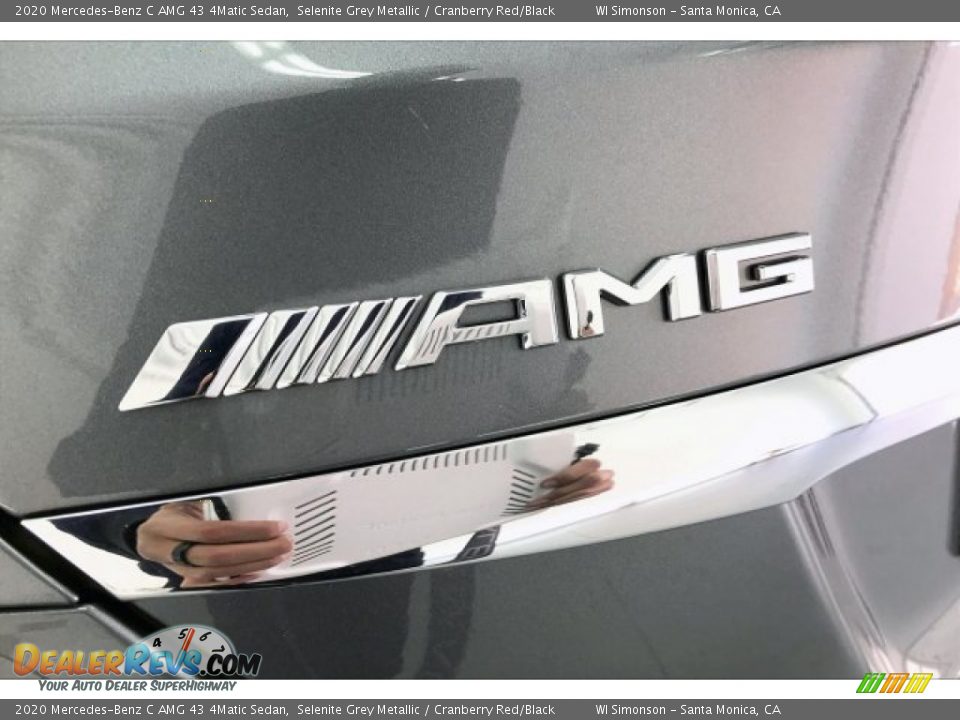 2020 Mercedes-Benz C AMG 43 4Matic Sedan Selenite Grey Metallic / Cranberry Red/Black Photo #27