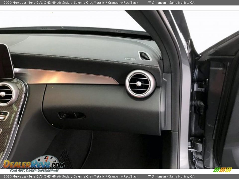 2020 Mercedes-Benz C AMG 43 4Matic Sedan Selenite Grey Metallic / Cranberry Red/Black Photo #28