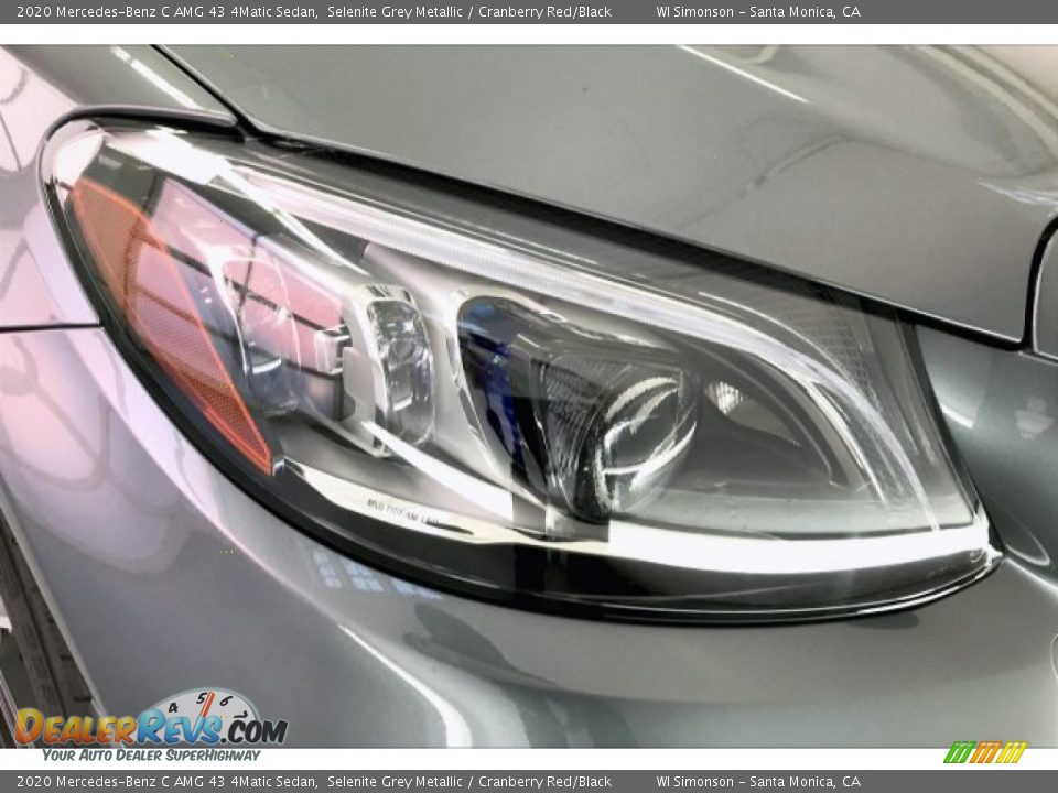 2020 Mercedes-Benz C AMG 43 4Matic Sedan Selenite Grey Metallic / Cranberry Red/Black Photo #32