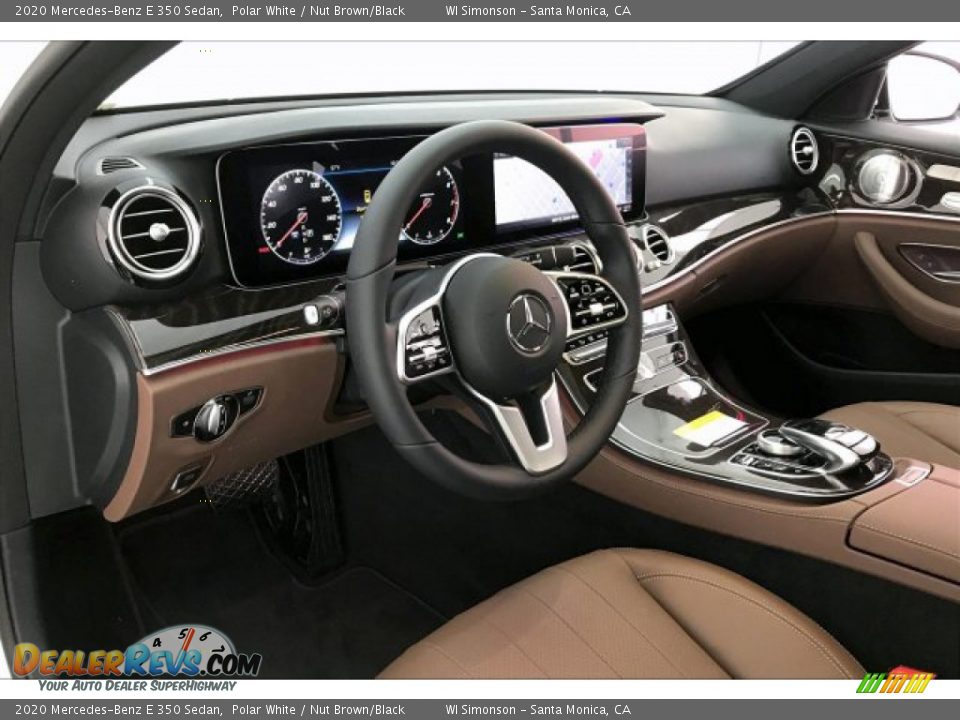 2020 Mercedes-Benz E 350 Sedan Polar White / Nut Brown/Black Photo #4