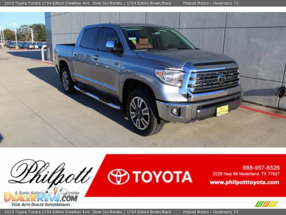 2020 Toyota Tundra 1794 Edition CrewMax 4x4 Silver Sky Metallic / 1794 Edition Brown/Black Photo #1