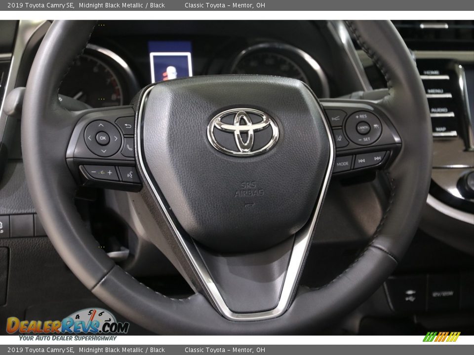 2019 Toyota Camry SE Midnight Black Metallic / Black Photo #7