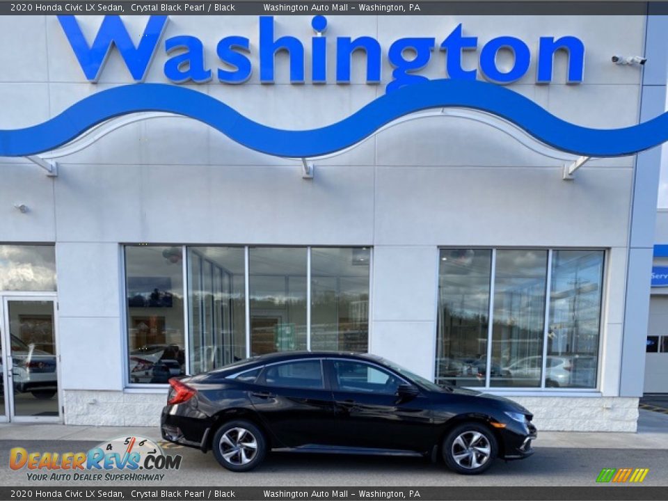 2020 Honda Civic LX Sedan Crystal Black Pearl / Black Photo #1
