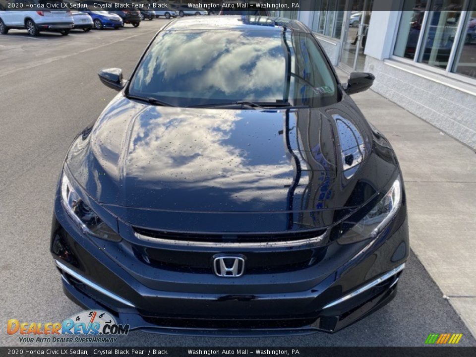 2020 Honda Civic LX Sedan Crystal Black Pearl / Black Photo #3