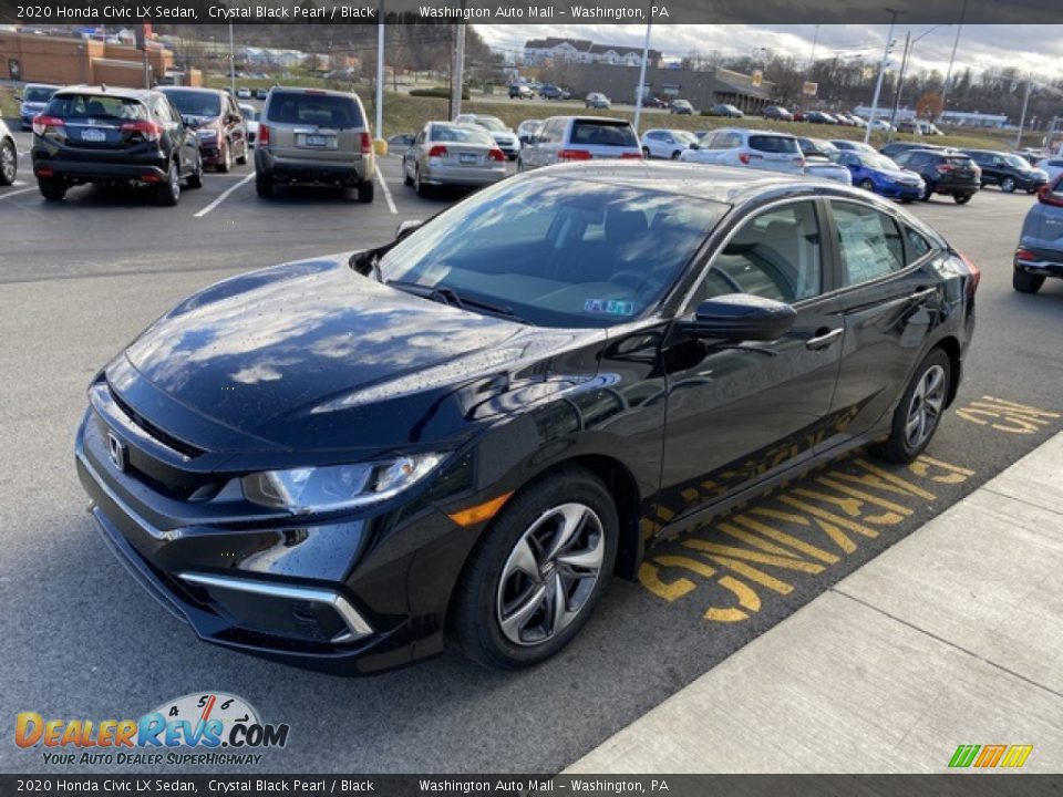 2020 Honda Civic LX Sedan Crystal Black Pearl / Black Photo #4