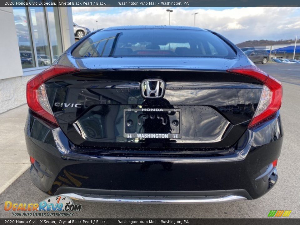2020 Honda Civic LX Sedan Crystal Black Pearl / Black Photo #6