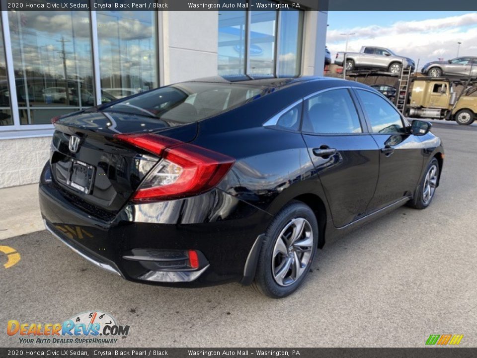 2020 Honda Civic LX Sedan Crystal Black Pearl / Black Photo #7