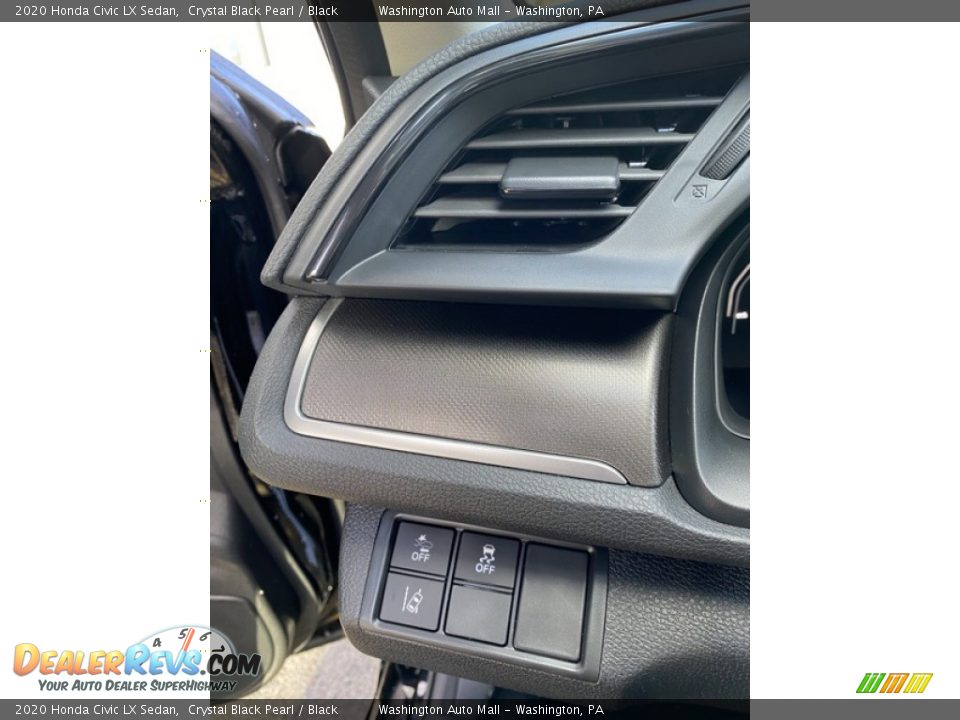 2020 Honda Civic LX Sedan Crystal Black Pearl / Black Photo #12