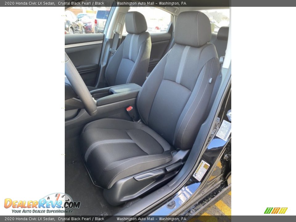 2020 Honda Civic LX Sedan Crystal Black Pearl / Black Photo #14