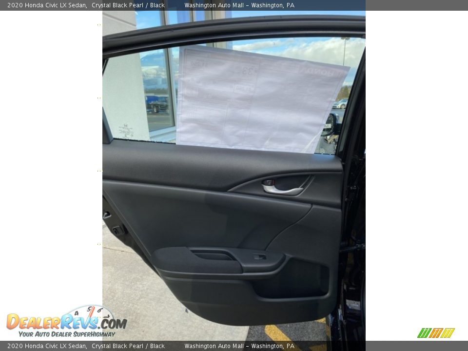 2020 Honda Civic LX Sedan Crystal Black Pearl / Black Photo #16