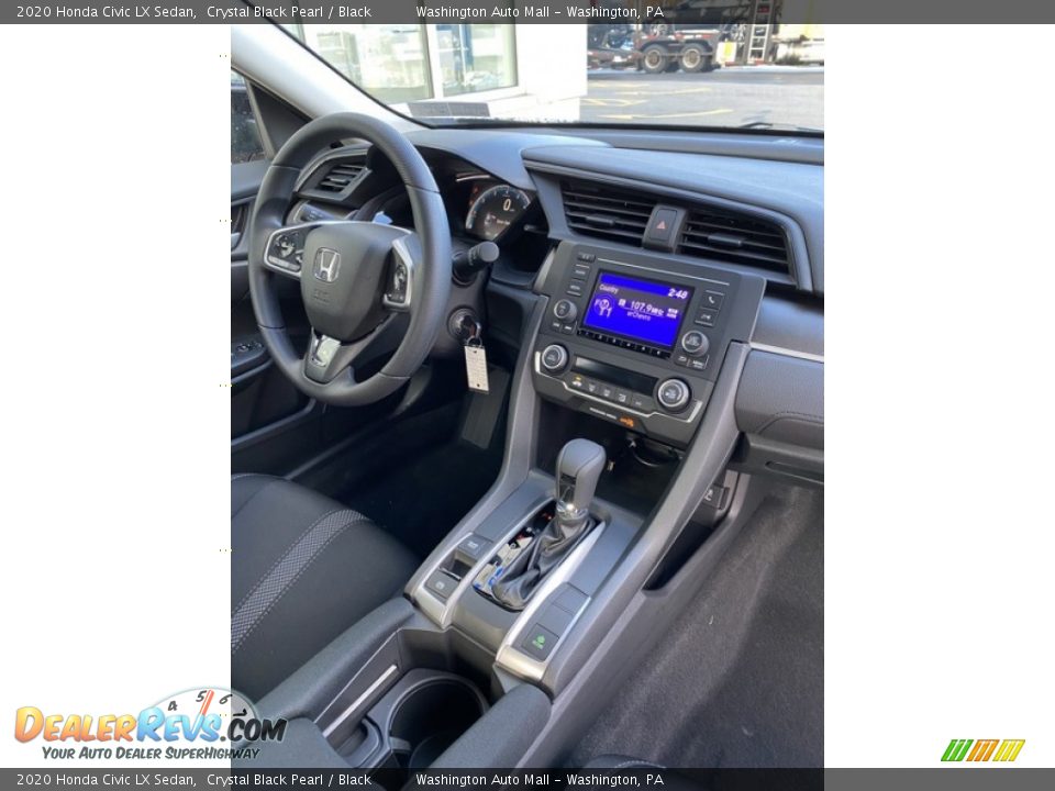 2020 Honda Civic LX Sedan Crystal Black Pearl / Black Photo #24