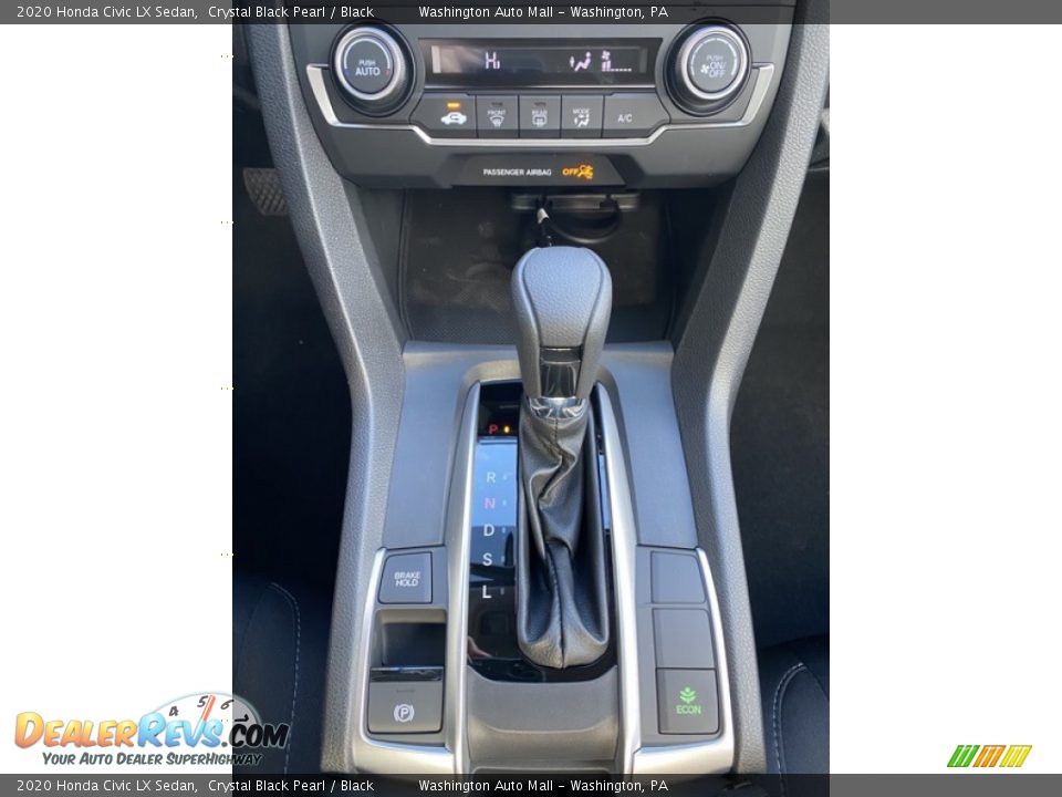 2020 Honda Civic LX Sedan Crystal Black Pearl / Black Photo #29