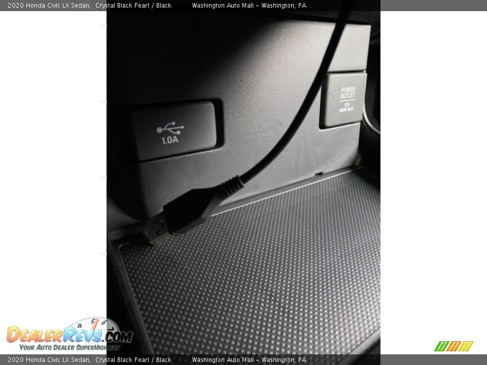 2020 Honda Civic LX Sedan Crystal Black Pearl / Black Photo #31