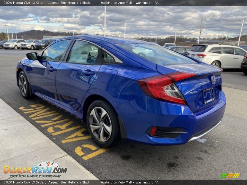 2020 Honda Civic LX Sedan Aegean Blue Metallic / Black Photo #5