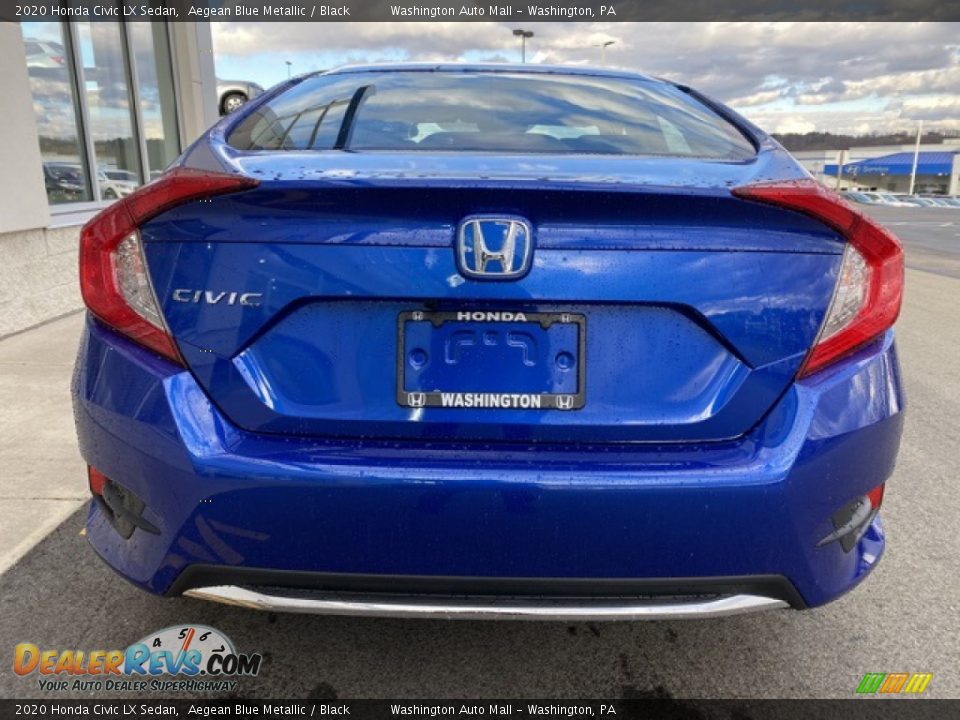 2020 Honda Civic LX Sedan Aegean Blue Metallic / Black Photo #6