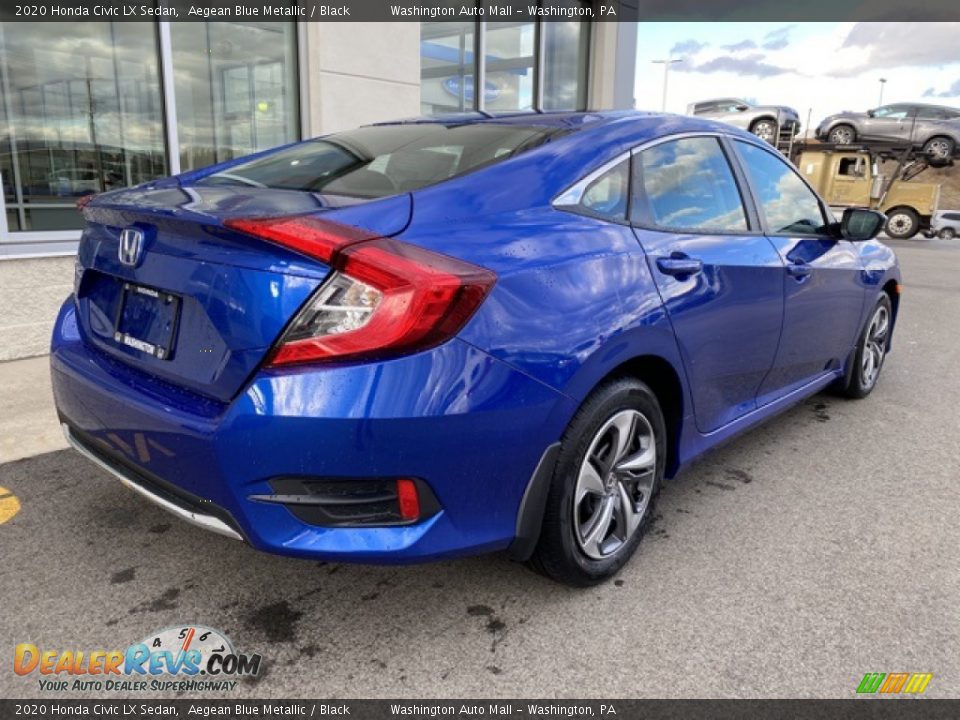 2020 Honda Civic LX Sedan Aegean Blue Metallic / Black Photo #7