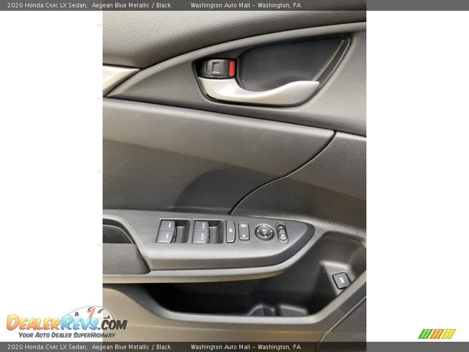 2020 Honda Civic LX Sedan Aegean Blue Metallic / Black Photo #11