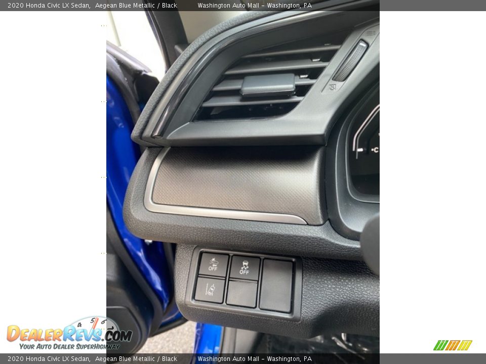 2020 Honda Civic LX Sedan Aegean Blue Metallic / Black Photo #12
