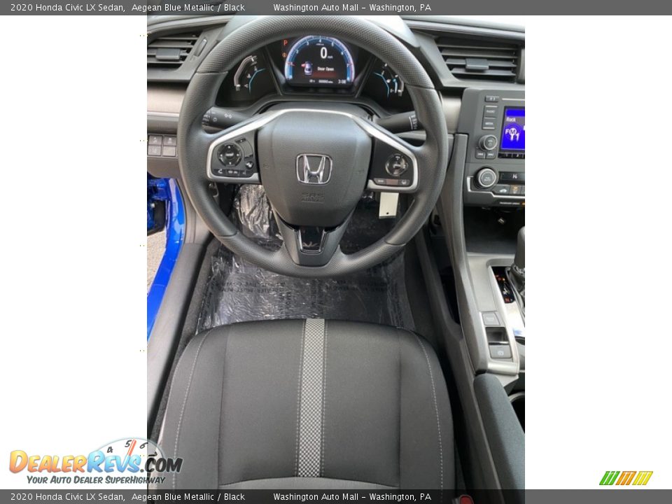 2020 Honda Civic LX Sedan Aegean Blue Metallic / Black Photo #13