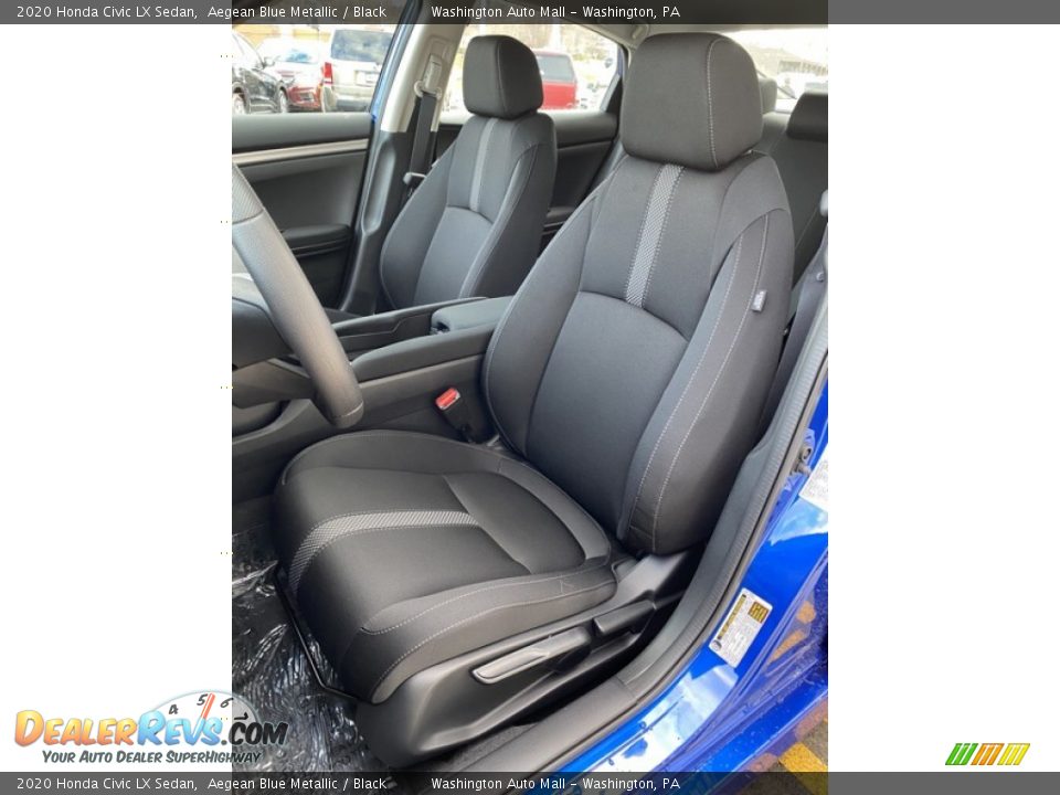 2020 Honda Civic LX Sedan Aegean Blue Metallic / Black Photo #14