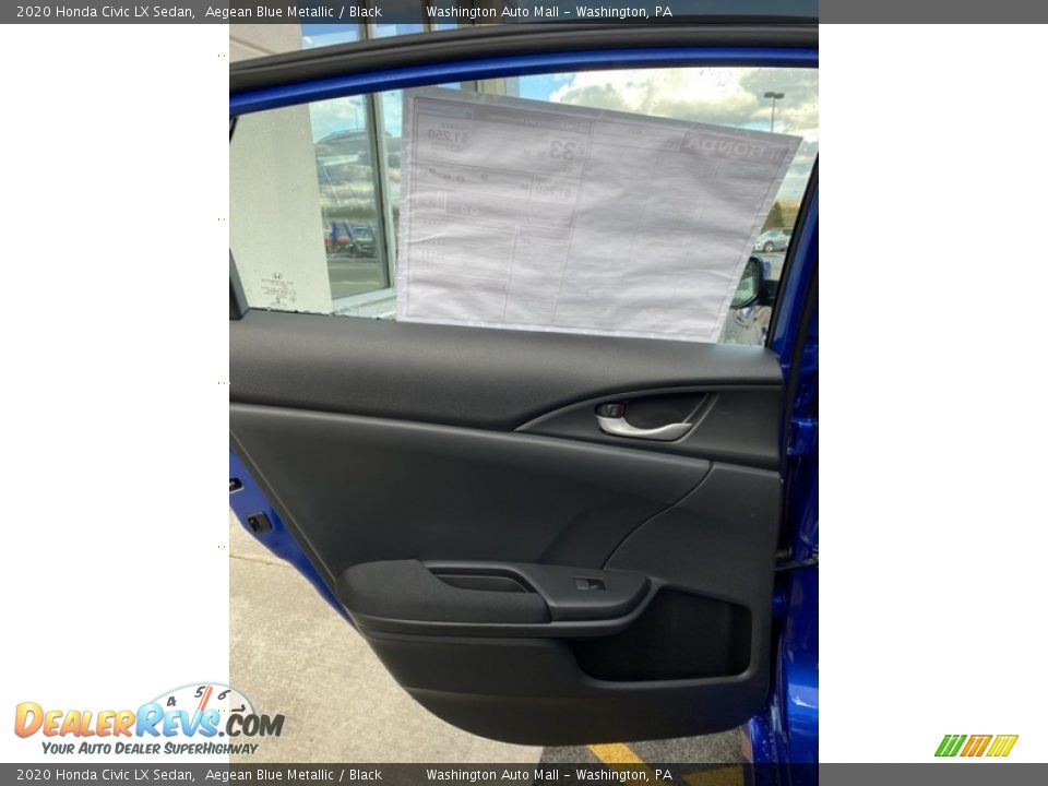 2020 Honda Civic LX Sedan Aegean Blue Metallic / Black Photo #16