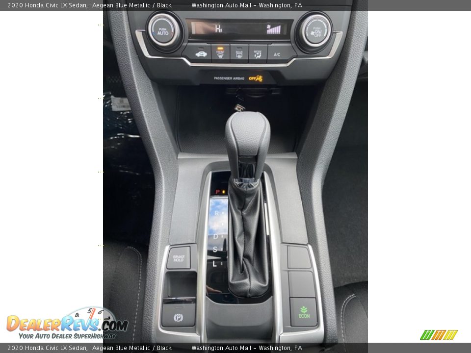 2020 Honda Civic LX Sedan Aegean Blue Metallic / Black Photo #29