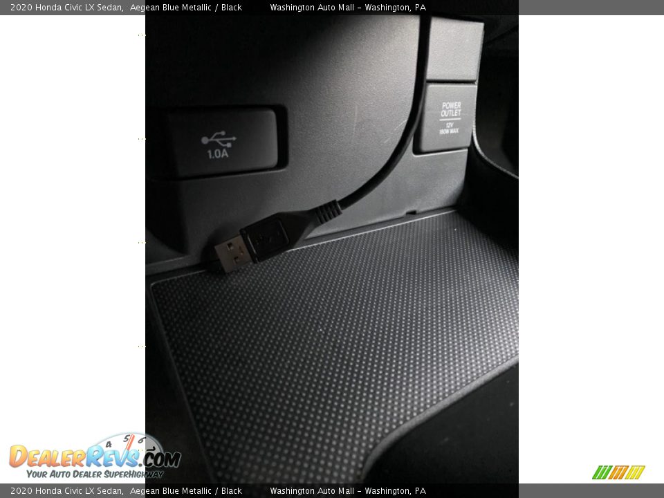 2020 Honda Civic LX Sedan Aegean Blue Metallic / Black Photo #31