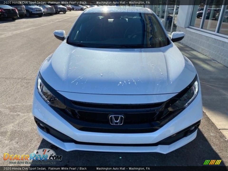 2020 Honda Civic Sport Sedan Platinum White Pearl / Black Photo #3