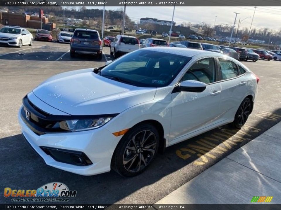 2020 Honda Civic Sport Sedan Platinum White Pearl / Black Photo #4