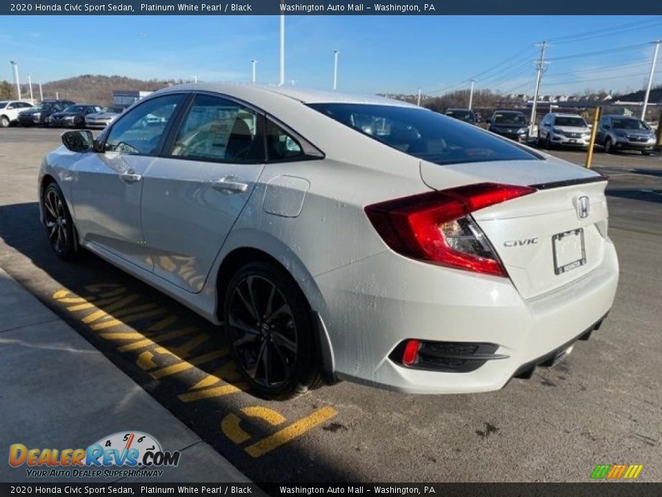 2020 Honda Civic Sport Sedan Platinum White Pearl / Black Photo #5